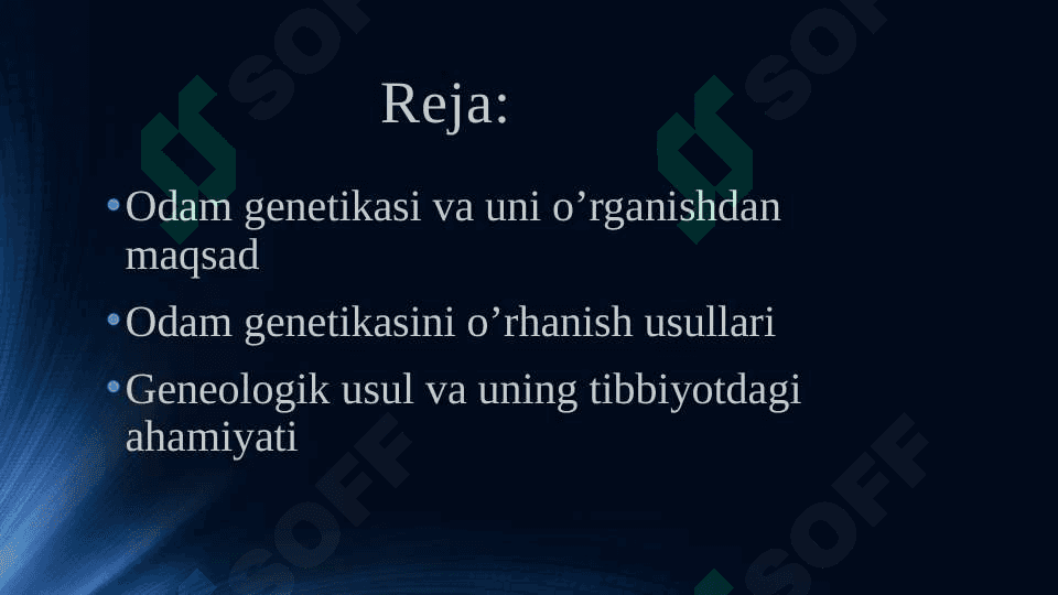 Odam genetikasi o'rganish usullari 2