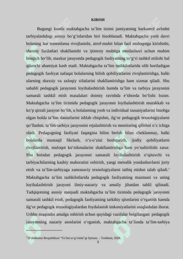 Maktabgacha ta'lim pedagogik jarayonni loyihalashtirishda pedagogik faoliyat mazmuni 3