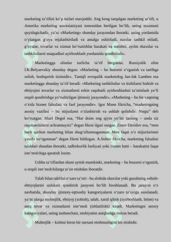 Marketingning mohiyati, maqsadi va vazifalari 8