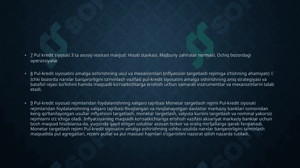 PUL-KREDIT SIYOSATI 7
