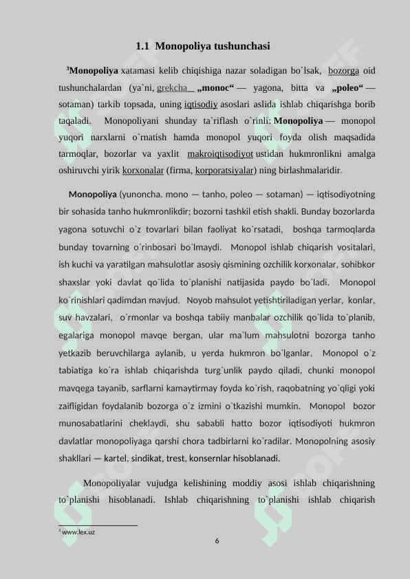 Monopoliyaning mohiyati va turlari 6