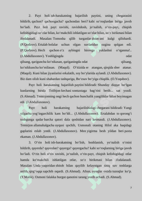 hol va uning o’zbek tilida tutgan o’rni 7