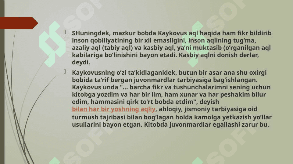 Kaykovus asarlarida ta'lim tarbiya masalalarining yoritilishi 4