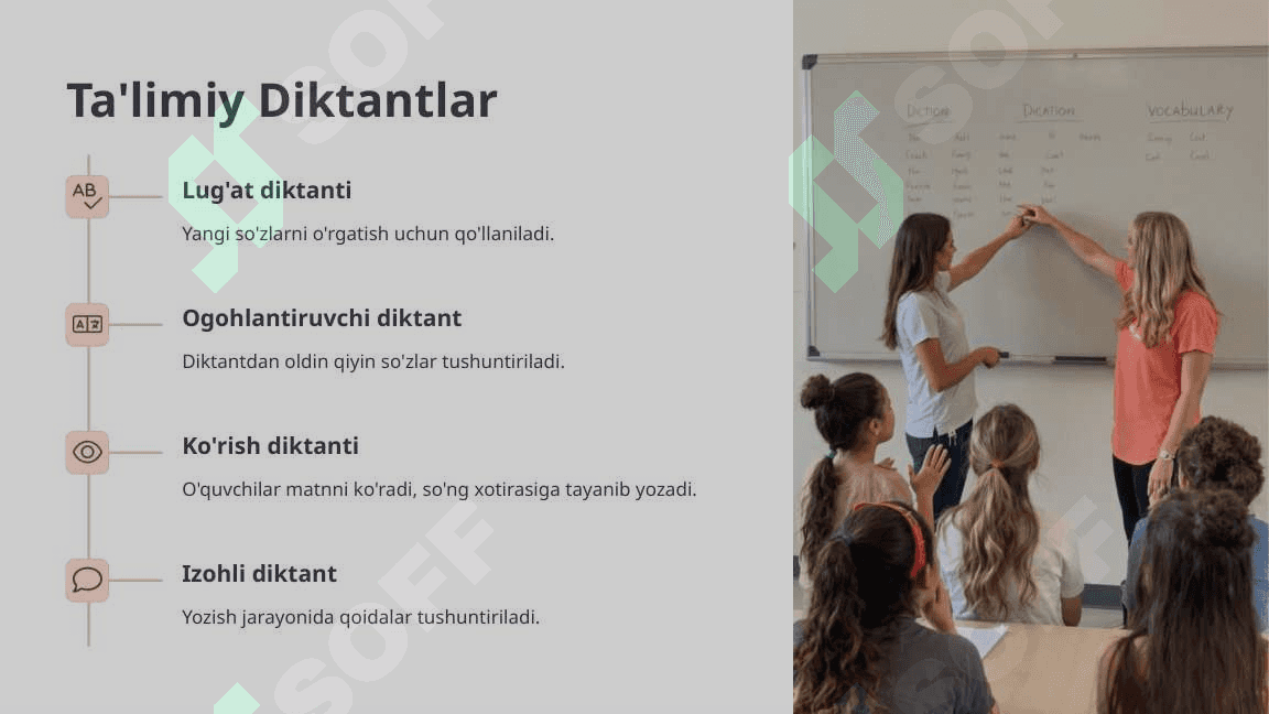Savod O'rgatish Jarayonida Diktantlar Bilim va Tajriba 4
