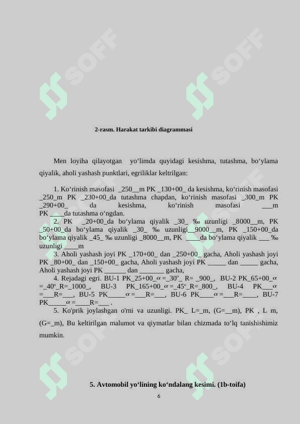 Avtomobil yo‘lining texnik-iqtisodiy va transport-ekspluatatsion ko‘rsatkichlari 6