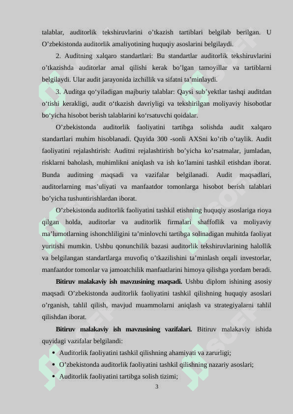 auditorlik faoliyati audit boyicha diplom ishi 3