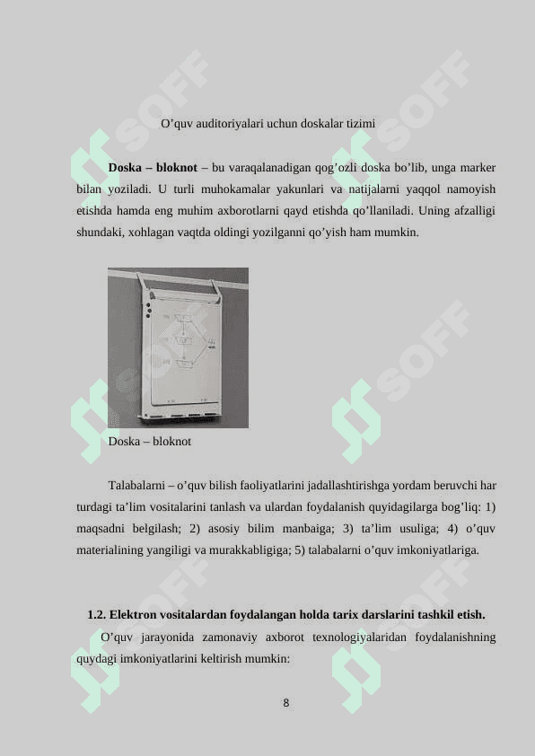 8- sinf O’zbekiston tarixi fanining Qo’qon xonligida davlat boshqaruvi mavzusini o’qitishda elektron vositalardan foydalanish usullari 8