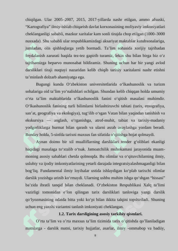 Tarix, shaxs va jamiyat darsligining asosiy tarkibiy qismlari 8