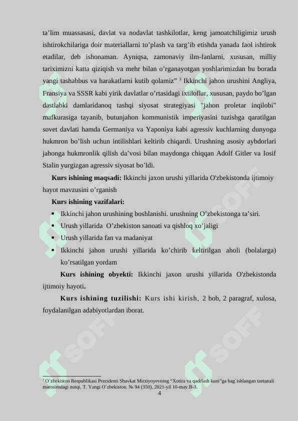 Ikkinchi jaxon urushi yillarida O’zbekistonda ijtimoiy hayot 4