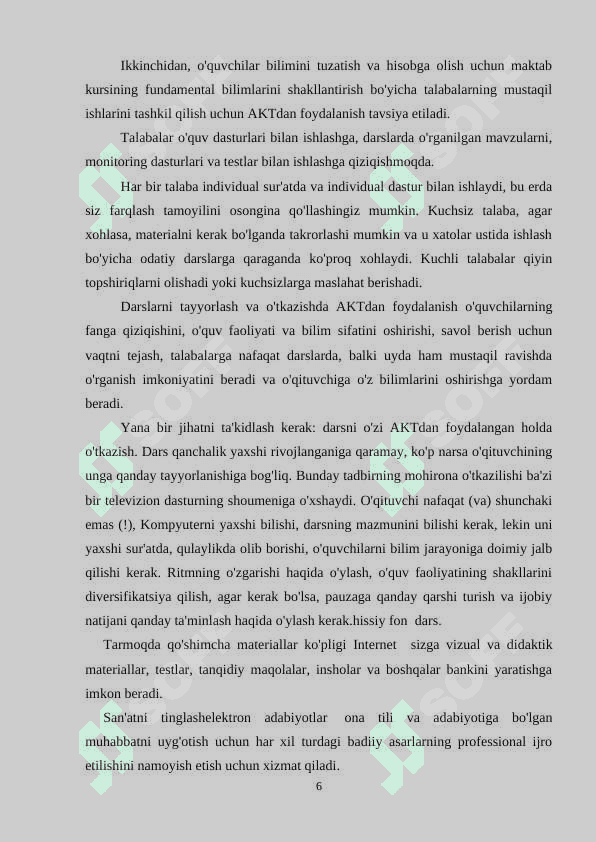 8-sinf Tarix  darslarida axborot komunikatsion vositalardan foydalanish 6