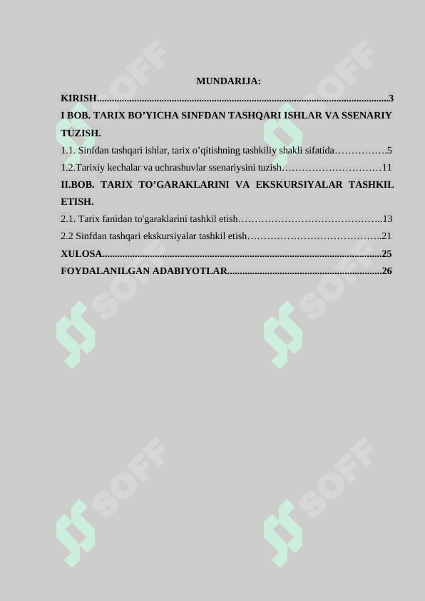 TARIX BO’YICHA SINFDAN TASHQARI OLIB BORILADIGAN ISHLAR 2