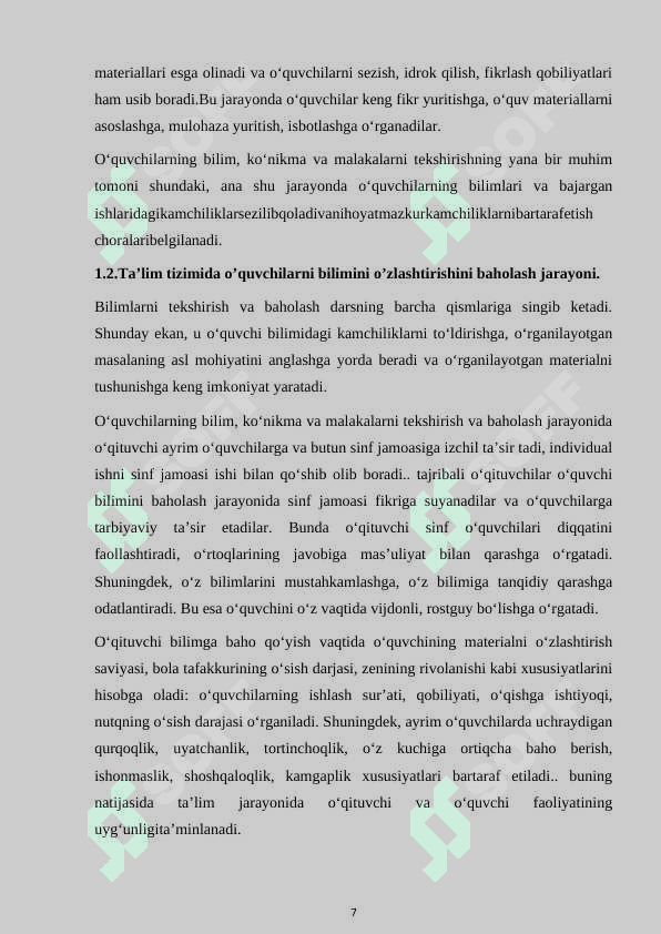 TARIXIY TUSHUNCHALARNI SHAKLLANTIRISHNING USLUBIY SHARTLARI. 7