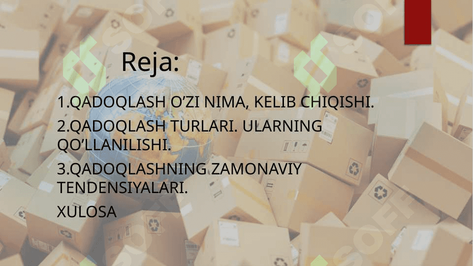IDISHLAR VA QADOQLARNI LOGISTIK JIHATLARI 2