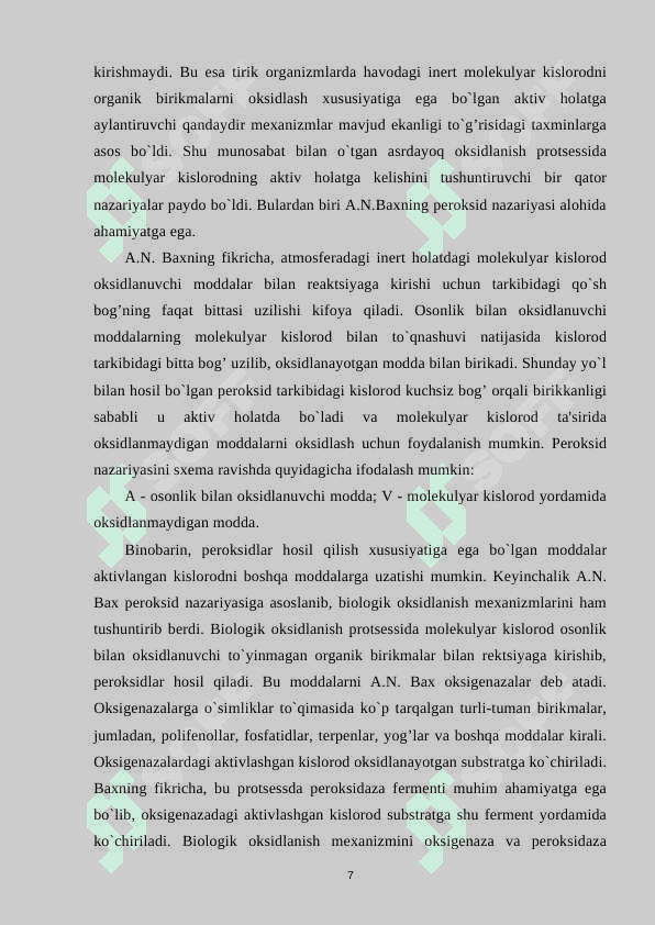 Nafas olish va uning o’simlik hayotidagi ahamiyati 7