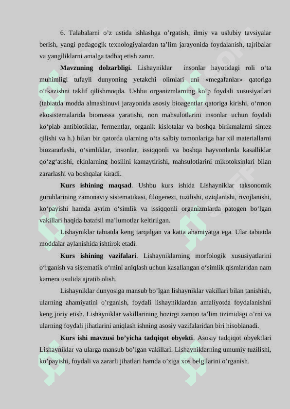 Lishayniklar (Lichenes) boʻlimi. Morfologik va anatomik tuzilishi 3