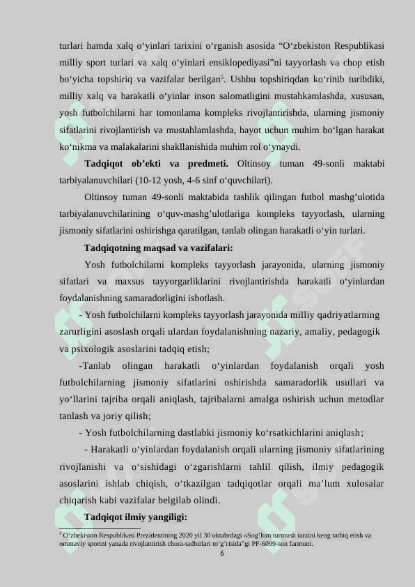 10-12 YOSHLI MAKTAB O‘QUVCHILARIGA FUTBOL MASHG‘ULOTLARIDA TEXNIK USULLARINI O‘RGATISHNING O‘ZIGA XOS XUSUSIYATLARI 6