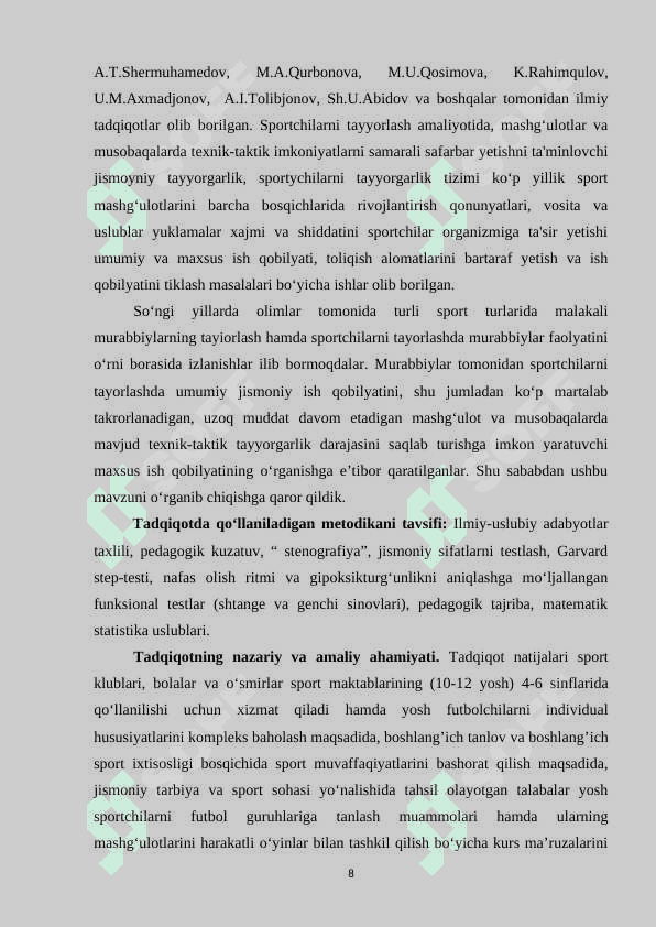 10-12 YOSHLI MAKTAB O‘QUVCHILARIGA FUTBOL MASHG‘ULOTLARIDA TEXNIK USULLARINI O‘RGATISHNING O‘ZIGA XOS XUSUSIYATLARI 8