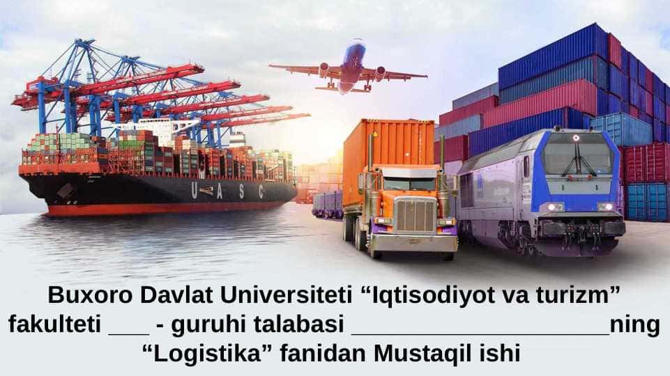 LOGISTIKA TIZIMIDA ZAHIRALARNI BOSHQARISH