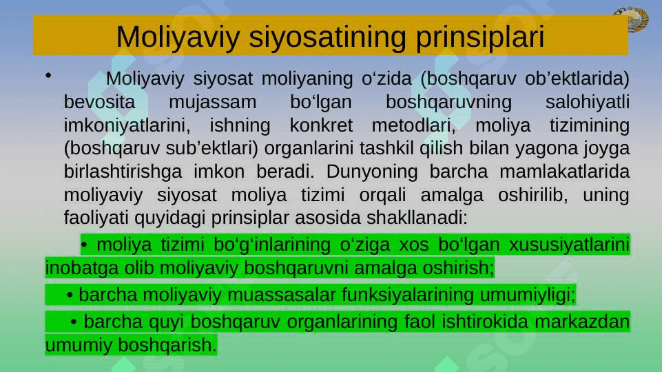 Moliyaviy siyosat 6