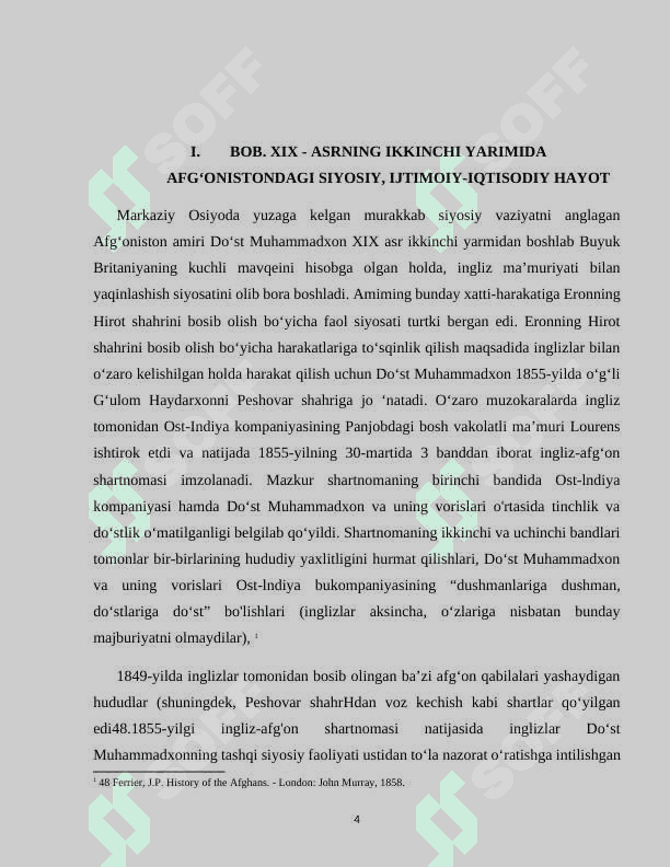 XIX ASRNING IKKINCHI YARIMIDA AFGʻONISTON VA QO’SHNI DAVLATLARDAGI SIYOSIY VOQEALAR 4