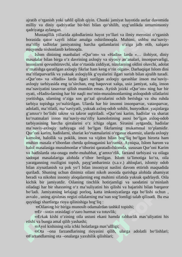 ISLOM QADRIYATLARI 8