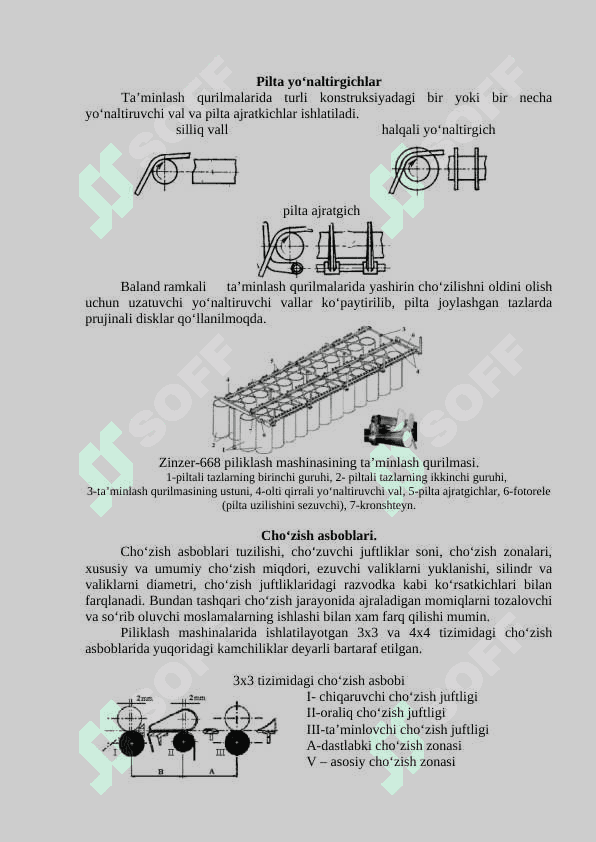 PILIK TAYYORLASH JARAYONI. PILIKLASH MASHINALARI. 3