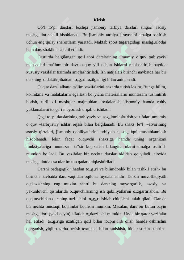 Gandbol o’yini jarayonida pedagogik kuzatuvni o’tkazish 2