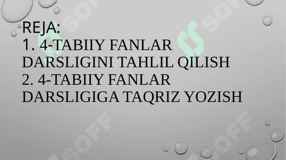 4-sinf “Tabiiy fan” darslarini tahlil qilish va taqriz yozish 3