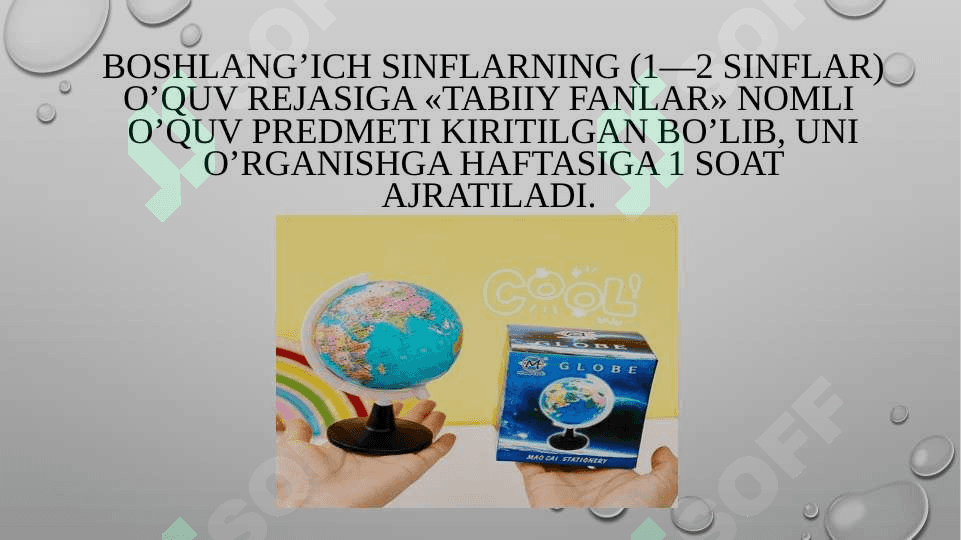 4-sinf “Tabiiy fan” darslarini tahlil qilish va taqriz yozish 6