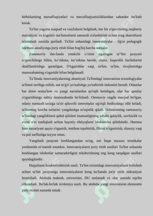 “Xalqaro tadqiqotlar va ta’limda innovasion texnologiyalar” fanining texnologiya o‘qituvchisini tayyorlashdagi o’rni 8