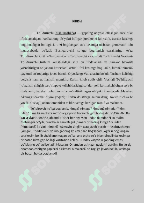 o’zbek tilida to’ldiruvchili yoyiq gaplar 3