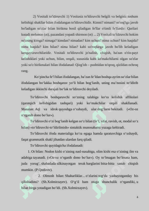 o’zbek tilida to’ldiruvchili yoyiq gaplar 6