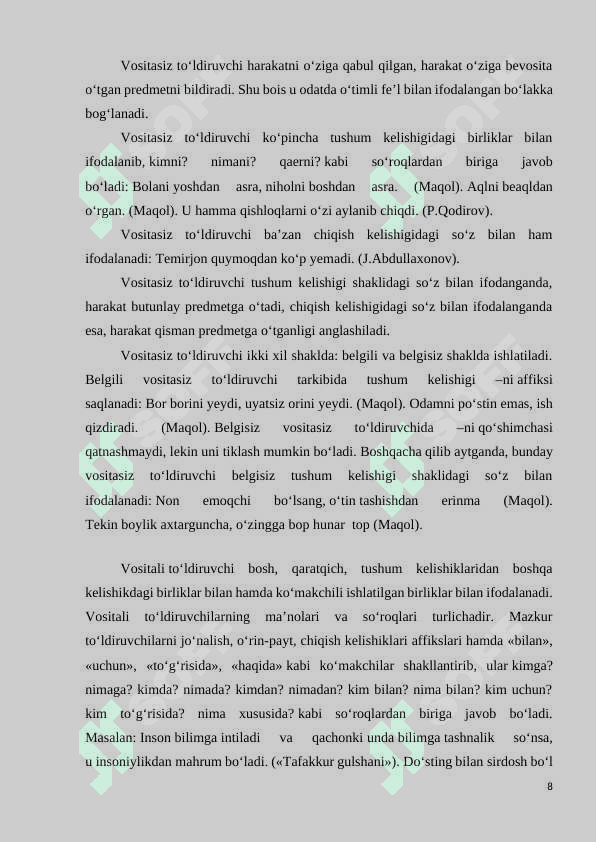 o’zbek tilida to’ldiruvchili yoyiq gaplar 8