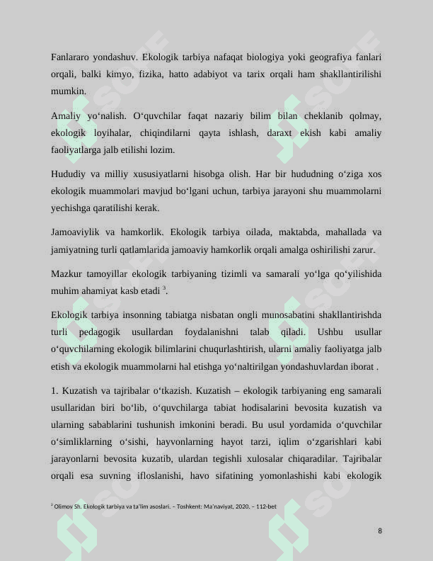 TARBIYAVIY TADBIRLAR VOSITASIDA EKOLOGIK TARBIYANI SHAKLLANTIRISH. 7