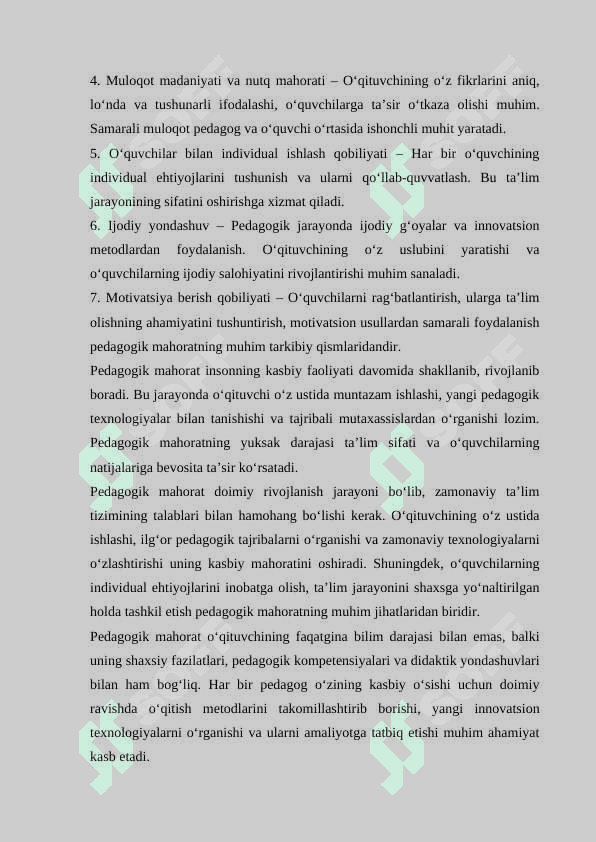 Tarbiyaviy ishlarni amaliyotda tatbiq etishda pedagogik mahorat va uning asosiy tamoyillari 8