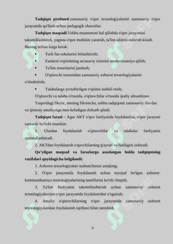 PEDAGOGIKA FANLARINI O‘QITISHDA AXBOROT TEXNOLOGIYALARIDAN FOYDALANISH 3