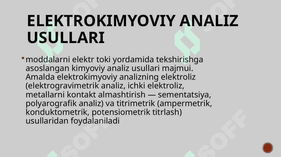 Elektrokimyoviy davolash va diagnostika usullari 2