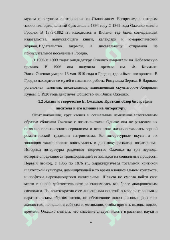 ИДЕЙНАЯ ПОЗИЦИЯ ПИСАТЕЛЬНИЦЫ В РОМАНЕ. Э. ОЖЕШКО НАД НЕМАНОМ 6