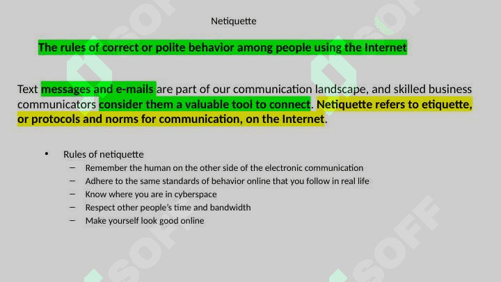 TEXTING, NETIQUETTE & E-MAIL 3