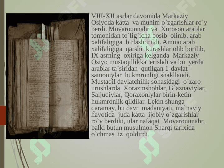 IX-XII ASRLARDA FORS TOJIK VA ARAB ADABIYOTI 2