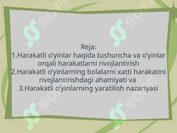 O'yin orqali ixtiyoriy xatti harakatlarni rivojlantirish 2