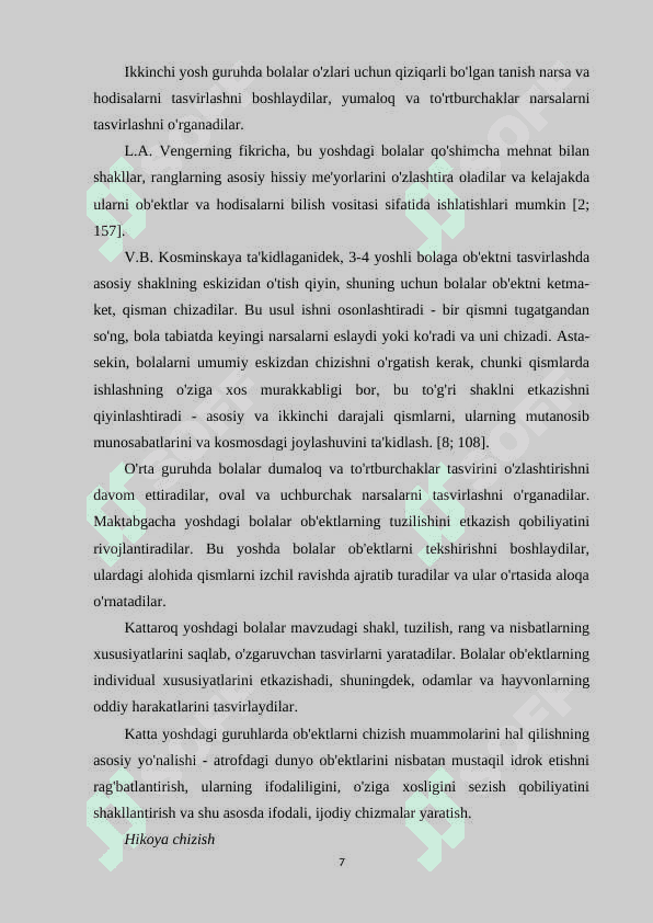 RASM CHIZISH MAKTABGACHA YOSHDAGI BOLALAR UCHUN SAMARALI FAOLIYAT TURI 6