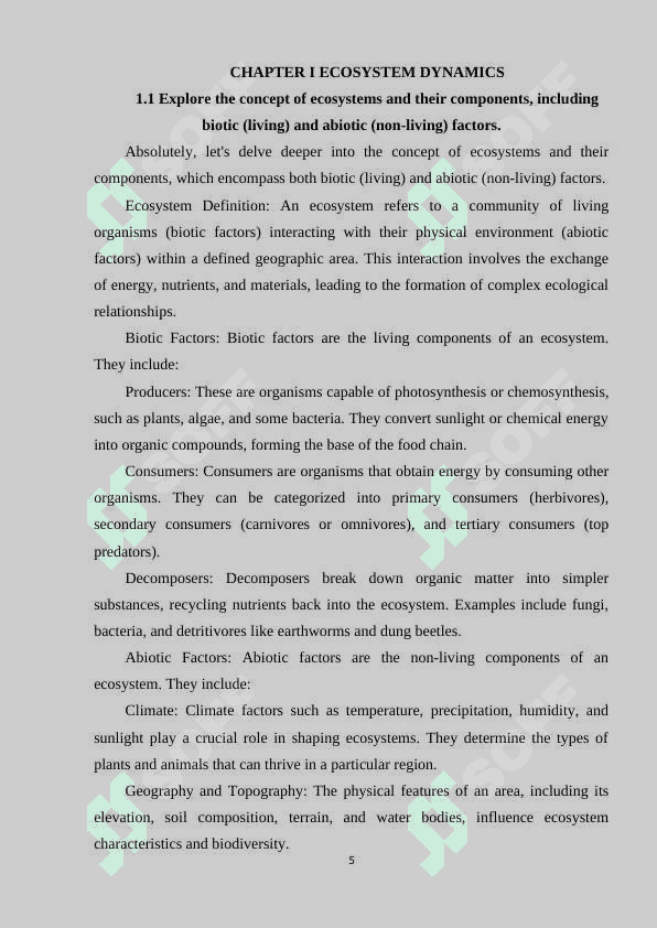 THE INTERCONNECTEDNESS OF PLANTS ANIMALS AND THE ENVIRONMENT 4
