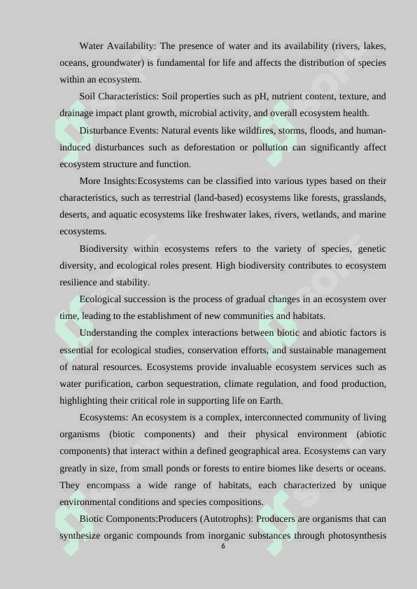 THE INTERCONNECTEDNESS OF PLANTS ANIMALS AND THE ENVIRONMENT 5