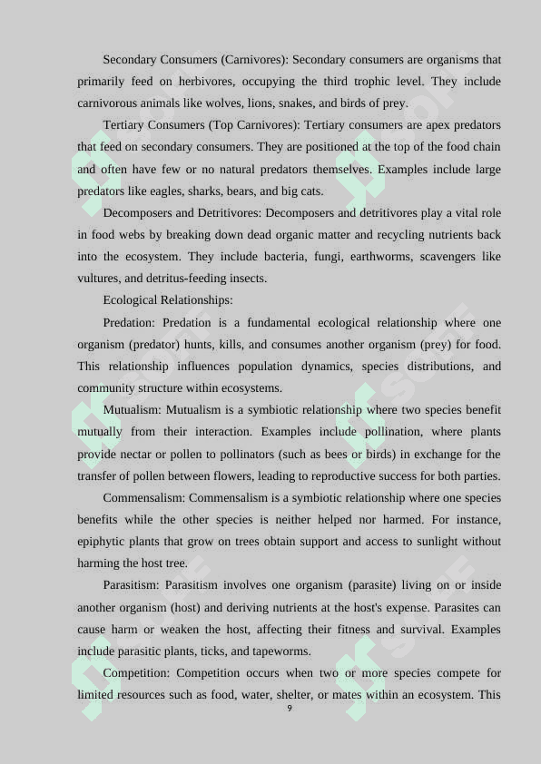 THE INTERCONNECTEDNESS OF PLANTS ANIMALS AND THE ENVIRONMENT 8