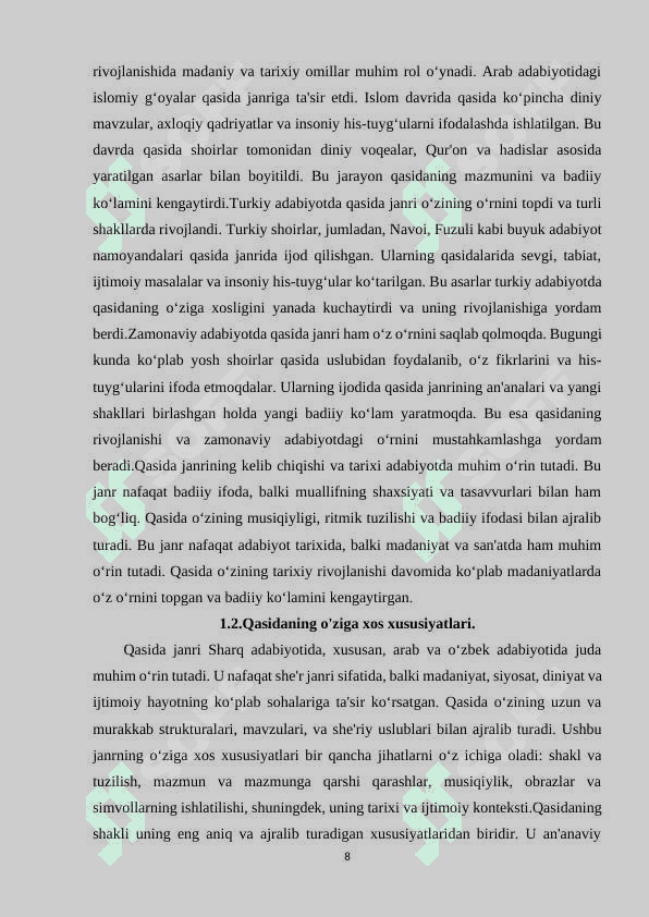 QASIDA VA UNING TARKIBIY TUZILISHI 8