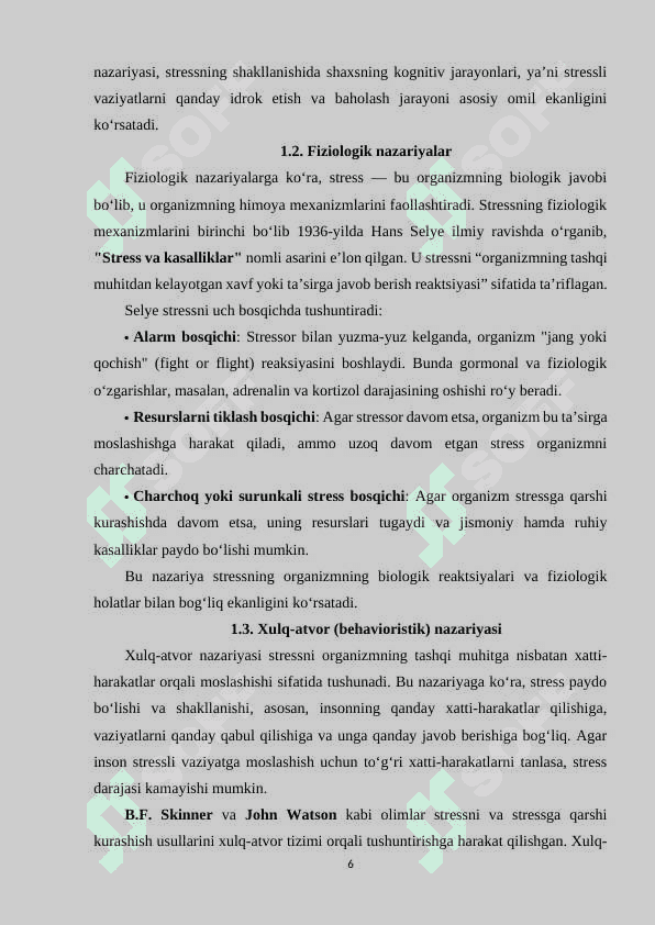 PSIXOLOGIK STRESS SHAKLLANISHIGA TA’SIR KO‘RSATUVCHI OMILLAR. 5