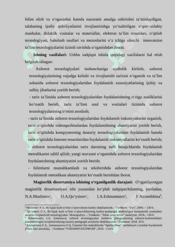 Umumta’lim maktablarida tarix fanini o‘qitishda axborot texnologiyalaridan foydalanish 6