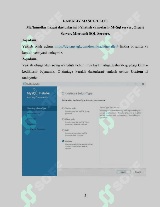 Avtomobil saloni bazasini loyihalash 2