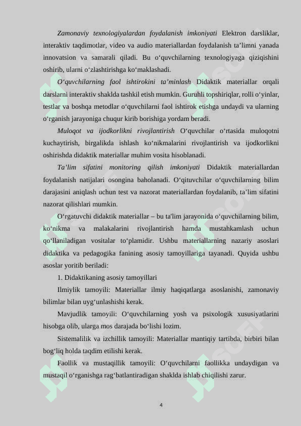 O‘rgatuvchi didaktik materiallar tayyorlash va foydalanish metodikasi 4